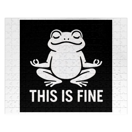 Whimsical Frog Meditation Jigsaw Puzzles