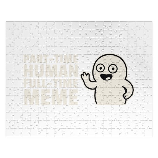 Meme Graphic with Cartoon Character Jigsaw Puzzles