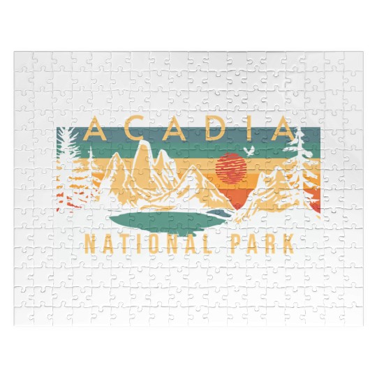 Mountain Sunset at Acadia National Park Jigsaw Puzzles