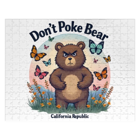 Don't Poke Bear Illustration design for women Jigsaw Puzzles