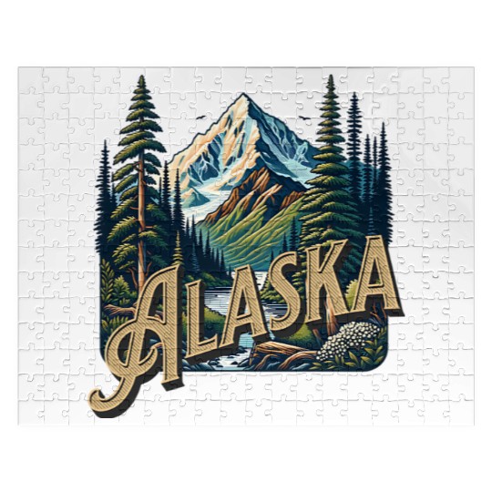 Alaska Mountains Nature Alaskan Wilderness Jigsaw Puzzles