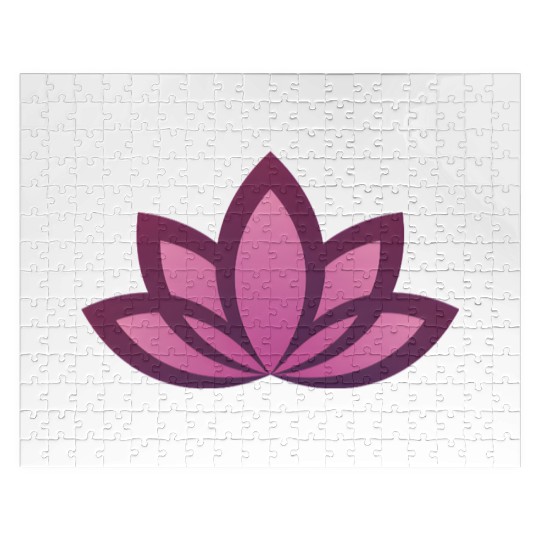 Elegant Pink Lotus Mandala Design Jigsaw Puzzles