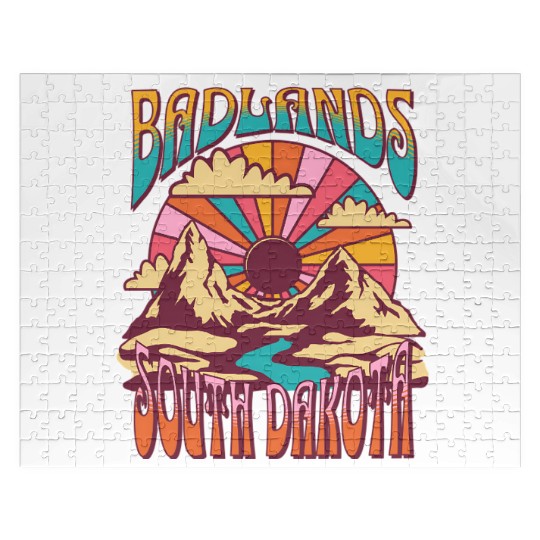 Badlands South Dakota Nature Hiking Mountains Jigsaw Puzzles