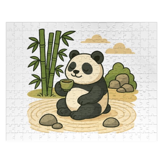 Serene Panda in Bamboo Garden Jigsaw Puzzles