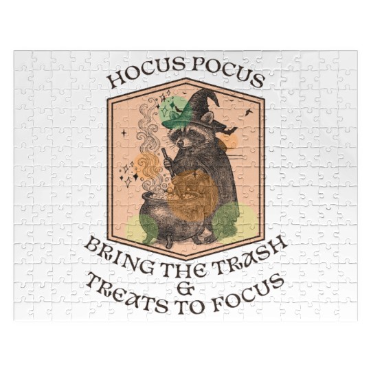 Raccoon Witch - Hocus Pocus  Jigsaw Puzzles