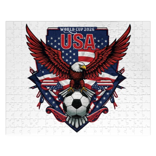 USA Soccer World Cup 2026 Eagle Patriotic Apparel Jigsaw Puzzles