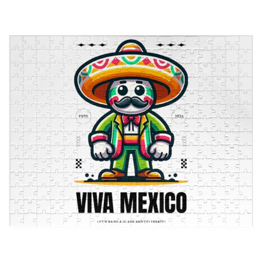 Vibrant Mexican Fiesta Character Design Jigsaw Puzzles