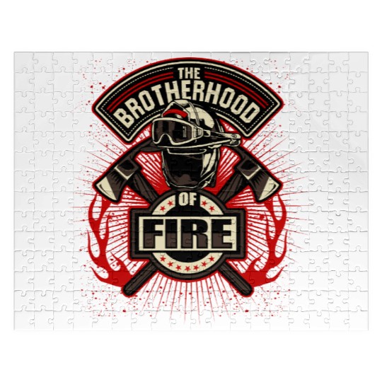 Brotherhood of Fire Firefighter Emblem Jigsaw Puzzles