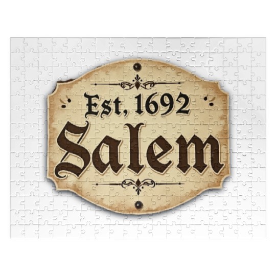 Vintage Salem Establishment Logo Design Jigsaw Puzzles