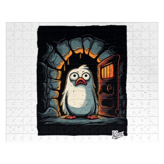 Whimsical Penguin in Secret Cave Jigsaw Puzzles