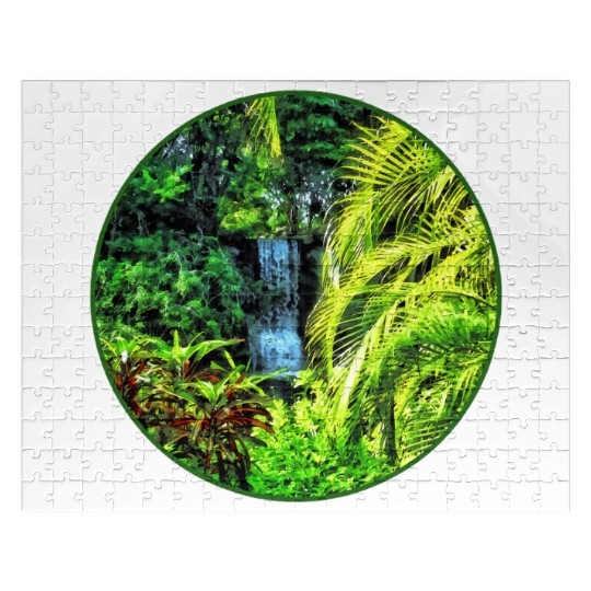 Bahamas - Tropical Waterfall Jigsaw Puzzles