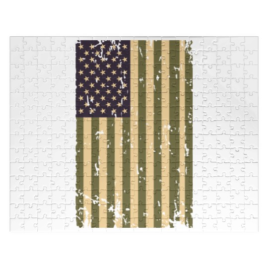Camouflage US Flag Jigsaw Puzzles
