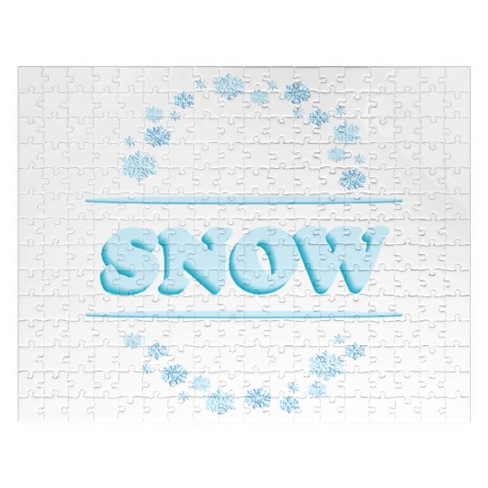 Snowflake Circle Winter Design Jigsaw Puzzles