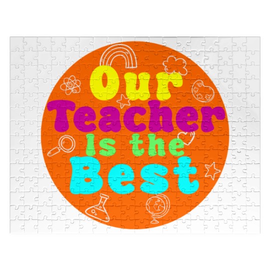 Colorful Teacher Appreciation Circular Jigsaw Puzzles