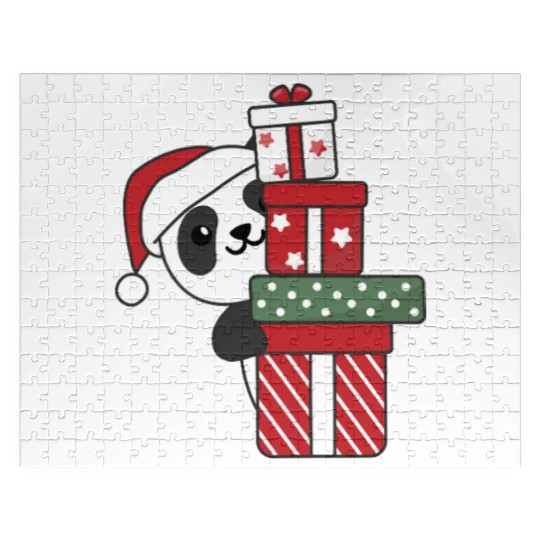 Panda Christmas Gift Winter Animals Pandas Jigsaw Puzzles