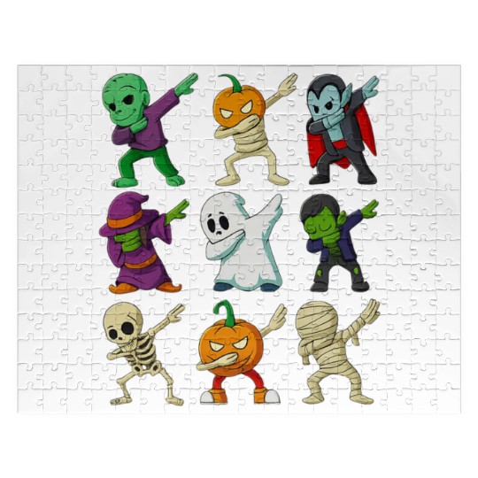 Halloween Haunted Cartoon Characters Collection Jigsaw Puzzles