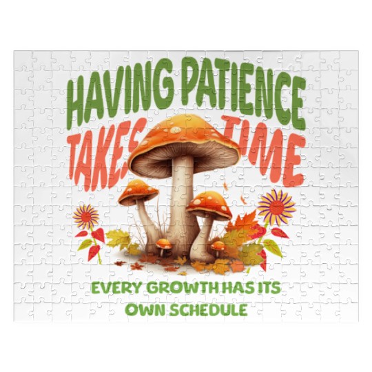 Autumn Mushrooms Growth Message Jigsaw Puzzles