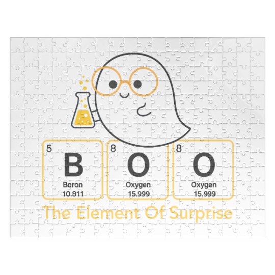 BOO - The Element of Surprise Cute Ghost Chemistr Jigsaw Puzzles
