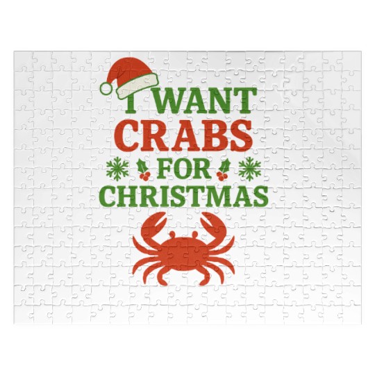 I Want Crabs for Christmas Jigsaw Puzzles