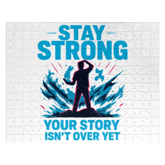 Stay Strong Motivational Storm Jigsaw Puzzles Design