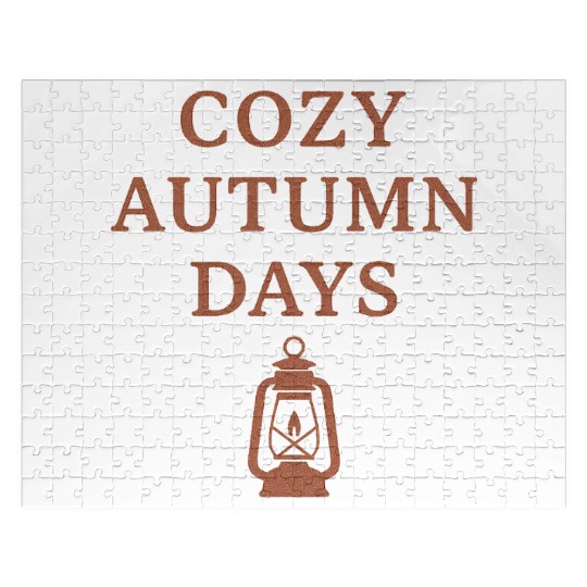 Cozy Autumn Days Lantern Design Jigsaw Puzzles