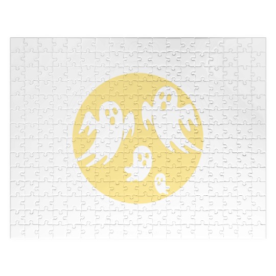 Boo Ghost Halloween Spooky Season Jigsaw Puzzles