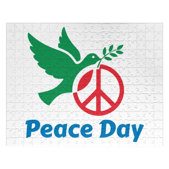 Peace Day Dove with Olive Branch Jigsaw Puzzles
