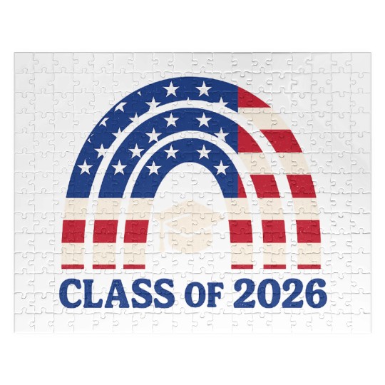 Senior 2026 | Graduation Class of 2026 Blue Design Jigsaw Puzzles