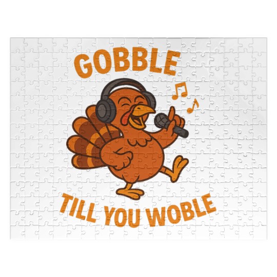 Music-loving Thanksgiving Turkey Design Jigsaw Puzzles