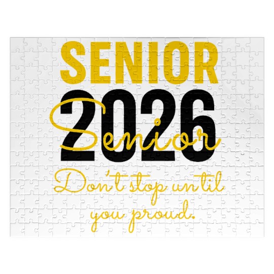 Senior 2026 Distressed Number Design Class of 2026 Jigsaw Puzzles