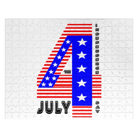 July 4th Stars and Stripes Independence Design Jigsaw Puzzles