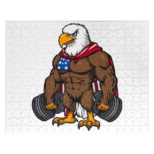 Patriotic Gym Eagle – Stars & Stripes Fitness Desi Jigsaw Puzzles