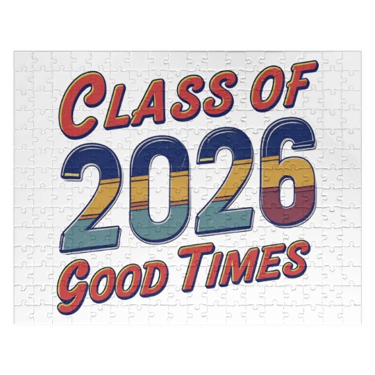 Class of 2026 Good Times Vintage Style Senior Jigsaw Puzzles