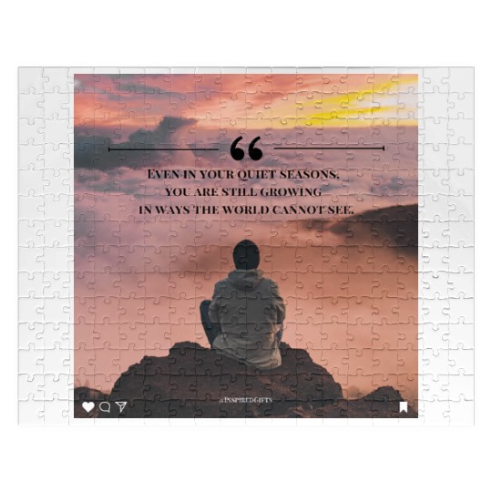Quiet Seasons Growth Inspirational Quote Jigsaw Puzzles