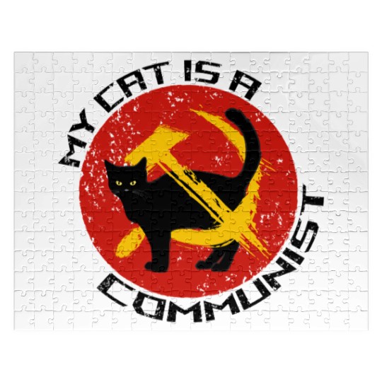 My Cat Is A Communist For Cat Lovers Jigsaw Puzzles