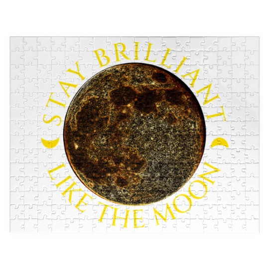 Full Moon & Golden Crescents Quote Jigsaw Puzzles