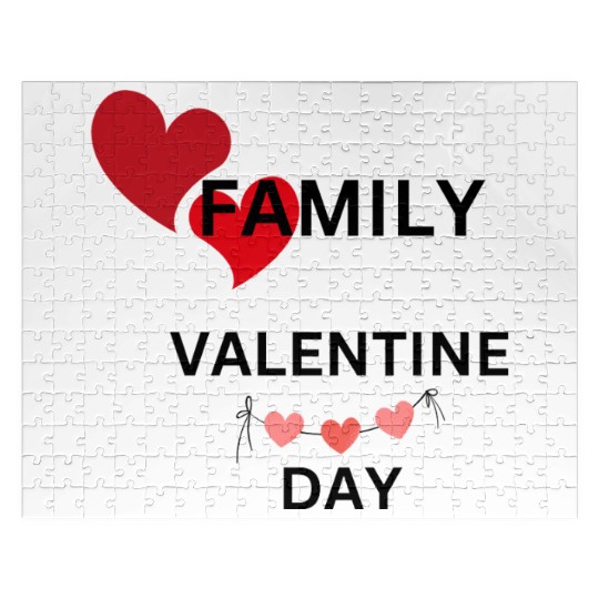 I Love My Family Valentines Day Design Jigsaw Puzzles