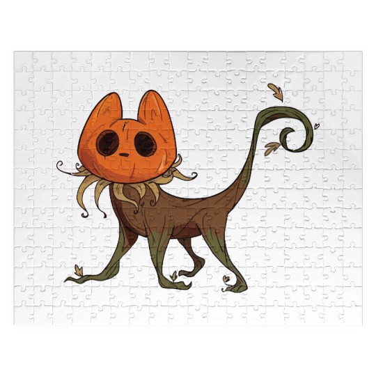 Whimsical Jack-o'-Lantern Cat Hybrid Jigsaw Puzzles