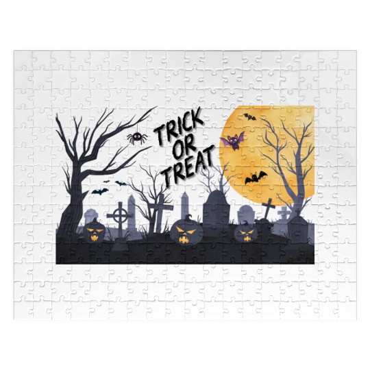 Trick-or-Treat Pumpkin Graveyard Jigsaw Puzzles