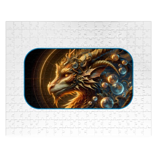 Fantasy Orb Dragon Logo Jigsaw Puzzles