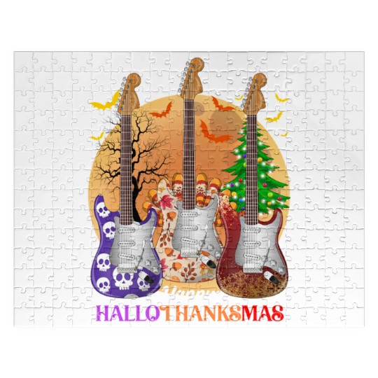 Happy HalloThanksMas Guitar  Jigsaw Puzzles
