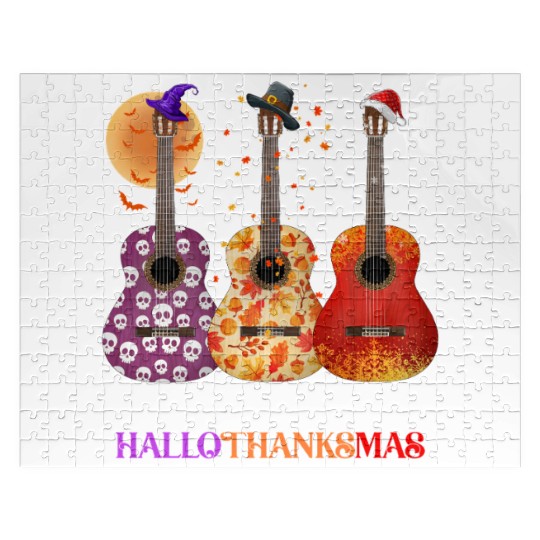 Happy HalloThanksMas Guitar  Jigsaw Puzzles