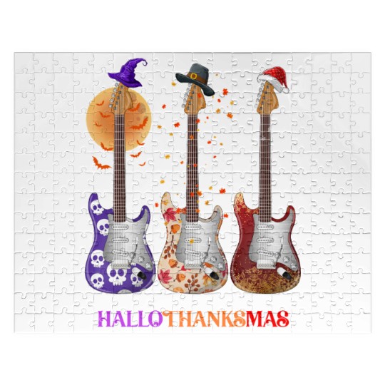 Happy HalloThanksMas Guitar  Jigsaw Puzzles