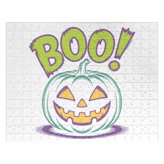 Spooky Halloween Jack-o'-Lantern Design Jigsaw Puzzles