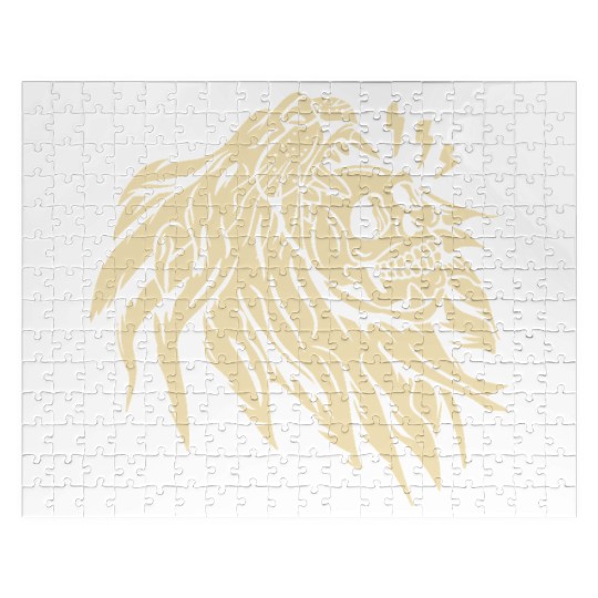 Wild Skull Lion Tattoo Design Jigsaw Puzzles