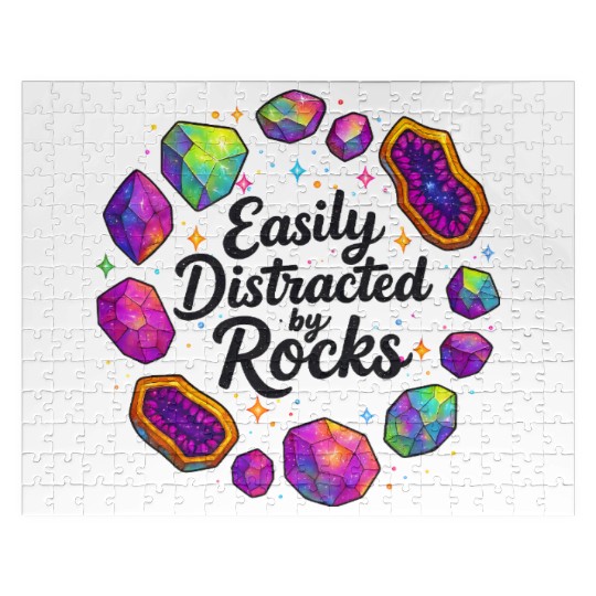 Vibrant Cosmic Ruby Crystal Art Jigsaw Puzzles