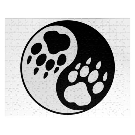 wolf paw ying yang Jigsaw Puzzles