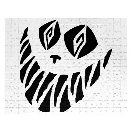 Crazy Cheshire Cat Face Jigsaw Puzzles