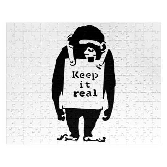 Banksy Keep it Real Monkey Jigsaw Puzzles