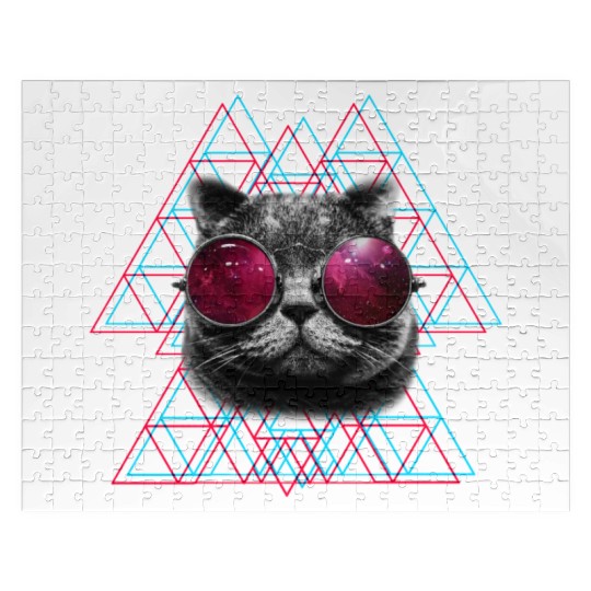 3D Space Cat Jigsaw Puzzles (Womens)